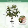 Lucktree 31.5” 2 Pack Artificial Rose Flower Trees with Spikes & 18 White Flowers