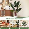 Lucktree 63" Tall Fake Pre-Potted Plant w/ 11 Faux Leaves & Bendable Stems