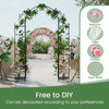 Lucktree 87'' Metal Garden Arbor with Lockable Gate and Planter Shelves