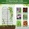Lucktree 2 Pack Trellis for Climbing Plants Outdoor, 7 FT Tall Galvanized Steel Garden Trellis