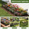 Lucktree No Dig Decorative Metal Garden Fence with Fleur-de-Lis Finials