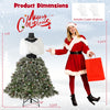Lucktree 5ft Pre-Lit Dress Form Christmas Tree with Female Mannequin Torso Shawl Necklace