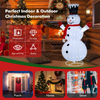 Lucktree 6 FT Lighted Christmas Snowman, Outdoor Pop-up Snowman Figure w/200 Lights