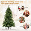 Lucktree 7ft Hinged Xmas Full Tree with 470 Warm White & Multicolored LED Lights