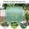 Lucktree Walk-in Lean-to Greenhouse - with 3-Tier Plant Stand, 7’x 3.5’x 7’ Green House, PE Grid Cover