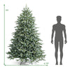Lucktree 7ft Artificial Christmas Tree Feel Real Unlit Hinged Xmas Spruce Tree