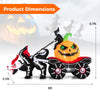 Lucktree 9 FT Halloween Inflatable Outdoor Decoration, Blow up Grim Reaper Driving Pumpkin Carriage