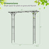 Lucktree Garden Arch Trellis - 81''H x 81''W Metal Garden Arbor