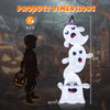 Lucktree 4 Ft Halloween Decorations Outdoor Stacked Ghosts, Free-Standing Cute Yard Decorations