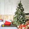 Lucktree Artificial Christmas Tree, Unlit Premium Hinged Spruce Xmas Tree with Solid Metal Stand, for Outdoor and Indoor Decor
