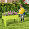 Lucktree Raised Garden Bed, Metal Planter Box with Legs, Drain Hole, Outdoor Indoor Elevated Garden Box