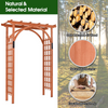 Lucktree 85 inches Garden Arbor, Wooden Wedding Arches Structure