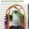 Lucktree Raised Garden Bed with Arch Lattice Trellis, for Climbing Vine Flower Vegetable