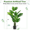 Lucktree Artificial Monstera Deliciosa Plant, 5ft Tall Fake Tropical Palm Tree w/15 Pcs Different Turtle Leaves - LucktreeUS