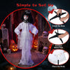 Lucktree 4 FT Animated Halloween Doll Girl with Shaking Head & Posable Arms