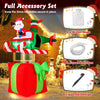 Lucktree 6 FT Christmas Inflatable Santa Claus Flying Helicopter on Gift Box