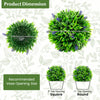Lucktree 12 Inch Artificial Lavender Topiary Balls Set of 2, Outdoor Faux Greenery Balls with Flowers