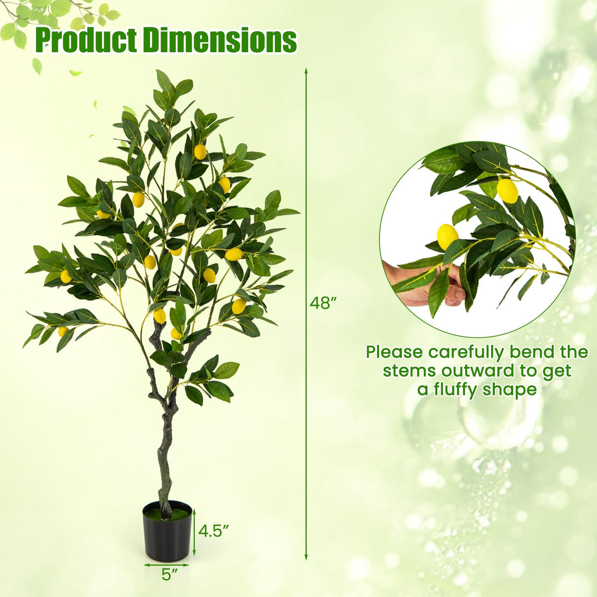 Lucktree Artificial Lemon Tree