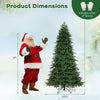 Lucktree 7.5ft Artificial Christmas Tree, Unlit Green Hinged Xmas Full Tree with 1019 Lush Branch Tips