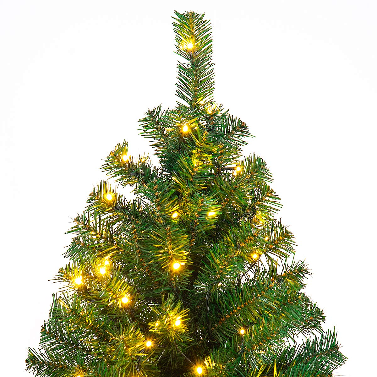 Lucktree 9ft Artificial Pre-lit Christmas Tree Premium Spruce Hinged Tree with 700 LED Lights and Solid Metal Stand - LucktreeUS
