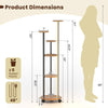 Lucktree 57'' Tall Plant Stand Indoor with Lights & Wheels