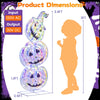 Lucktree 3.4 Ft Halloween Decorations, Light up Stacked Pumpkins with 150 LED Lights