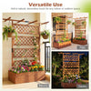 Lucktree 72" Wooden Raised Garden Bed with Trellis w/Privacy Screen Roof