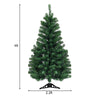 4ft Pre-Lit Christmas Tree, Artificial PVC Xmas Tree with 100 Warm White LED Lights and Stable Triangular Stand - LucktreeUS