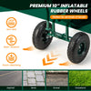 Lucktree Garden Cart, Rolling Workseat with 4 Wheels, Tool Tray, Removable Cushion, Storage Basket