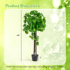 Lucktree 44’’ Artificial Crabapple Tree, Tall Fake Plant in Pot with Real Wood Trunk