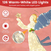 Lucktree 5 Ft Lighted Christmas Angel with Star Halo Spreading Wings