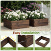 Lucktree 23" x 23" Square Wooden Raised Garden Bed (1/2)