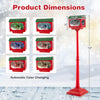Lucktree 59 Inch Musical Christmas Street Lamp, Festive Lamp Post w/Sound-Activated Snow Globe Lantern