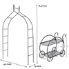 Lucktree Metal Garden Arbor and Cart Plant Stand
