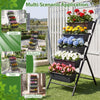 Lucktree 5-Tier Vertical Garden Planter Set 1/2 Raised Garden Bed w/Drainage