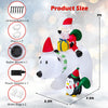 Lucktree 7FT Christmas Inflatables, LED Lighted Xmas Inflatable Polar Bear with Shaking Head, Santa & Penguin