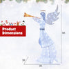 Lucktree 5 FT Lighted Trumpeting Angel, Light-up Christmas Angel with LED Lights