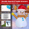 Lucktree 4 FT Lighted Christmas Inflatable Snowman with 360° Rotating Colorful LED Light