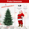 Lucktree 7ft Pre-lit Artificial Christmas Tree with 340 Warm White LED Lights, 1090 Branch Tips