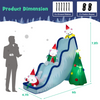 Lucktree Christmas Inflatable Polar Bear Slide Scene Decoration