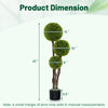 Lucktree 4ft Artificial Boxwood Topiary Ball Tree, Faux Potted Plants Cypress Tree in Weighted Pot with Triple Ball