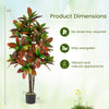 Lucktree 5 FT Tall Artificial Croton Palm Tree in Pot with Gradient Leaves
