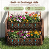 Lucktree Wooden Wagon Planter Box with Wheels