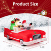 Lucktree 7.7 FT Long Lighted Xmas Inflatable Santa Claus & Reindeer Driving Red Car Gift Boxes