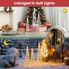 Lucktree Set of 3 Lighted Christmas Cone Trees
