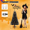 Lucktree 4.5 FT Pre-Lit Halloween Tree with 6 Lighting Modes with Spooky Music Sync
