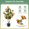 Lucktree 36’’ Artificial Camellia Tree Faux Floral Plant Blooming Tree in Nursery Pot