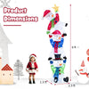 Lucktree 6 ft Christmas Stacked Snowman, 3D Pre-Lit Snowman Decoration w/ 155 LED Lights
