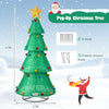 Lucktree 6.5 FT Pop-Up Lighted Christmas Tree, Artificial Xmas Tree with 200 Warm White LED Lights