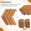 Lucktree 30 PCS Interlocking Patio Flooring Tiles with Drainage Base